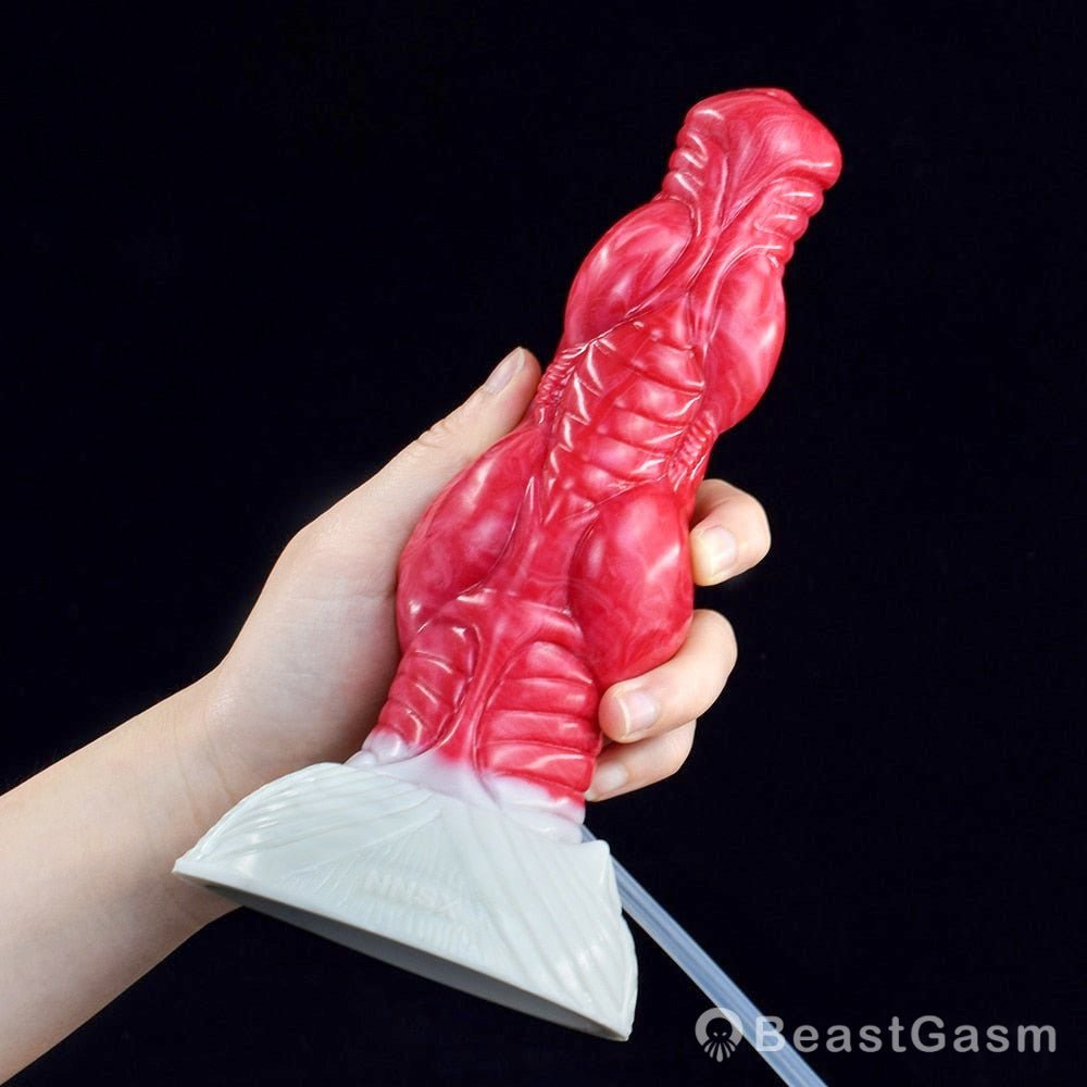 👽 Sadalas - 7.5” Alien Knot Dildo with Cum Tube & Suction Cup - BeastGasm
